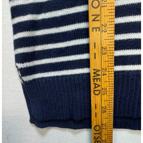 Lauren Ralph Lauren Cowl Neck Knit Sweater Womens S Navy & White Striped - Picture 6 of 11